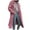 Pink-Coat, variant on Qetyuw Womens Wool Trench Coat Long Sleeve Lapel Casual Pea Coat Winter Double Breasted Warm Open Front Jacket Outwear