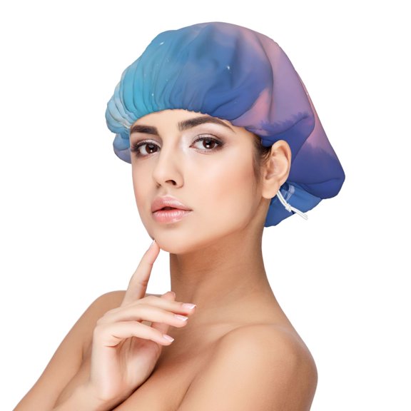 Logiee Night Sky Elk Print Silk Bonnet Satin Bonnet for Sleeping Women and Men,Double Layer Hair Bonnet for Curly Braids Hair