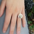 thumbnail image 2 of Wedding Floral Brother Of The Bride Silver Plated Adjustable Novelty Ring, 2 of 3