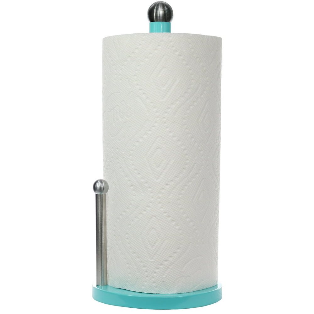 Countertop Paper Towel Holder with Weighted Base, Tension Arm