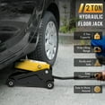 thumbnail image 2 of Naipo Low Profile Floor Jack, Mini Hydraulic Car Jack 2 Ton(4010lbs) Quick Lift Pump 5.7"-15.8"  with Wheels  for Sedan/ SUV/MPV,All Steel Construction,Lightweight, Yellow, 2 of 10