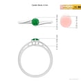 thumbnail image 4 of Angara Natural 0.24 Ct. Emerald Solitaire Ring in 14K White Gold for Women (Ring Size: 12), 4 of 9
