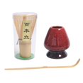 thumbnail image 4 of Juego de Batidores de té Matcha Sunnimix bambú y cerámica rojo, 4 of 8