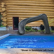 Global Pool Products Side Winder Inground Swimming Pool Water Slide Deck Mounted Left Curve Turn Sand Gppssw-Sand-L