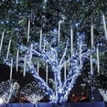 thumbnail image 3 of 30CM/50CM 8 Tubes LED Meteor Shower Rain Lights Waterproof Falling String Lights for Wedding Party Christmas Decoration (White,30cm 8 Tubes), 3 of 5