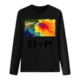 thumbnail image 4 of RKSTN Sweat-Shirt pour Femmes Mode Automne Léger Couleur Unie Manches Longues Col Rond Imprimé Pollution Marine, 4 of 4