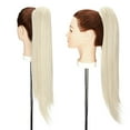 thumbnail image 4 of Sego Long Thick Claw Ponytail Hair Extension Synthetic Curly Real Hair Piece Big Wave Clip in Hair Extensions For Women, 4 of 7