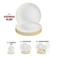 thumbnail image 5 of Smarty 10.25" White Gold Rim Organic Disposable Plastic Dinner Plates 120ct, 5 of 7