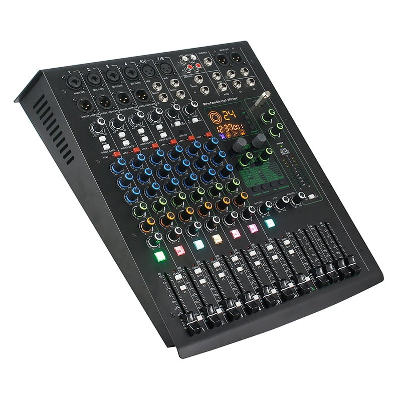 Professional 8 Channels DJ Mixer Controller 24 DSP Mixing Console Usb Mixer