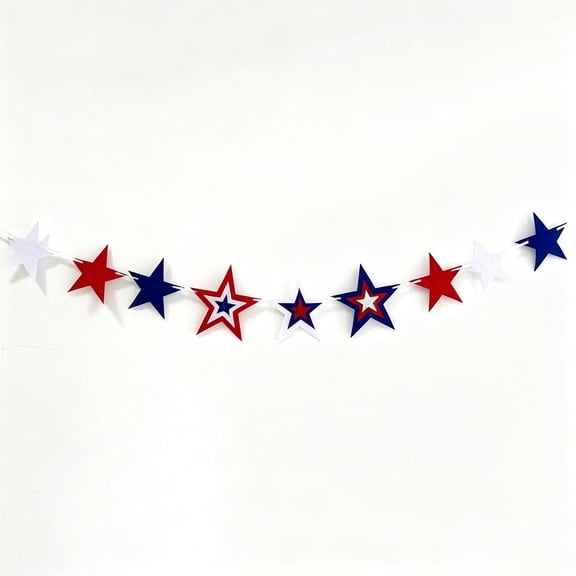 Deeceymbur Patriotic Door Wall Cloth Stripe Independence Day Outdoor Indoor Yard Porch 4th July American Flag Banner