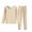 (New1)Khaki, variant on Women Thermal Underwear Plus Size Seamless Long Sleeve Pajama Soft Fleece Lined Base Layer Loungewear for Cold Weather Daily Wear