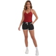 thumbnail image 5 of DARING DIVA Women's Halter Neck Padded Adjustable Spaghetti Straps Tank Top M Dark Red, 5 of 6