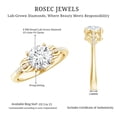 thumbnail image 5 of Rosec Jewels Designer Lab Created Diamond Engagement Ring 2 Carat - EF-VS Grade Certified, 18K Yellow Gold, US 4.50, 5 of 8