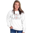 thumbnail image 4 of Wow Mom Cute Mothers Day Hearts Women Crewneck Sweatshirt Brisco Brands M, 4 of 6