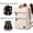 Beige, variant on 16" Small Travel Backpack W/ USB Charging Port,Travel Backpack with Luggage Strap,Airline Approved Water Resistant Rucksacks,Lightweight Casual Daypack for College School Work Business