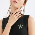 thumbnail image 3 of Hyasfey Cute Colorful Rhinestone Starfish Brooch Elegant Clothing Accessories Men Women Bag Hat Business Suit Lapel Pin Fashion Jewelry Gift, 3 of 8