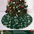 thumbnail image 6 of Coolnut Lucky Clover Christmas Tree Skirt 48", St. Patrick's Day Tree Skirt Double Layers Polyester Easter Tree Skirt for St. Patrick's Day Holiday Party Decoration, 6 of 6