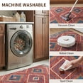 thumbnail image 5 of KoshiMe 8'x10' Area Rugs for Living Room, Machine Washable Rugs Non-Slip, Low Pile Soft Print Pattern Western Rug for Bedroom, Dining Room, Office, Red, 5 of 9