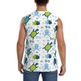 thumbnail image 4 of Uemuo Cartoon Sea Creatures Pattern Men's Sleeveless T-Shirt,Muscle Athletic Tank Top, Moisture-wicking Quick-dry Breathable Classic Tee Top for Gym Run Outdoor Sports-XX-Large, 4 of 8