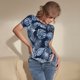 thumbnail image 3 of Fotbe Tropical Leaves Body de Mujer con Cuello Redondo y Mangas Cortas, Sin Mangas Ajustado, Suave, Cómodo y Básico-Large, 3 of 7