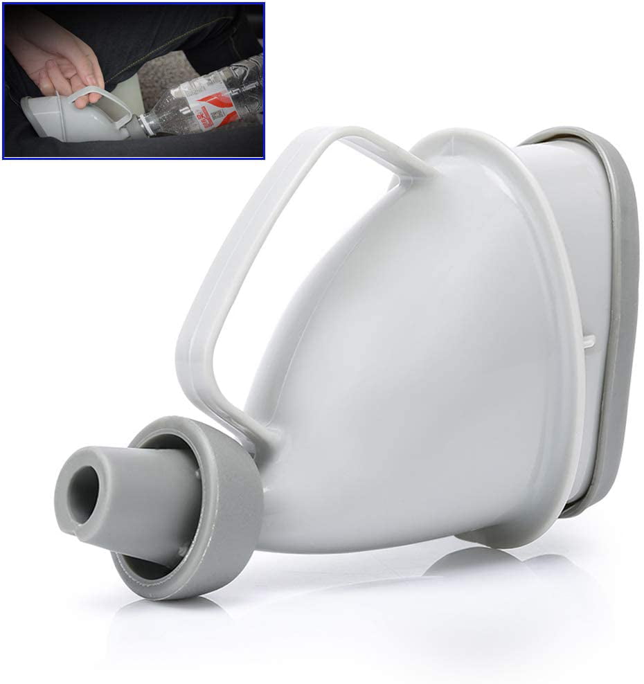qhtongliuhewu Handle Design Portable Funnel Car Travel Emergency Toilet Urinal Adult Kids Potty Pee Outdoor 