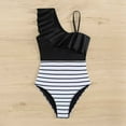 thumbnail image 6 of PuLe One Shoulder One Piece Swimsuit for Women Tummy Control Bathing Suits Modest Full Coverage Keyhole Swimwear ﻿, 6 of 9