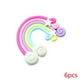 thumbnail image 1 of 6pcs Rainbow Decoration Candy Color Stars Clay Hair Curler Clouds Clouds Soft Pottery Rainbow DIY, 1 of 2
