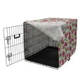 thumbnail image 3 of Botanic Dog Crate Cover, Poppy Flower Bouquets Along Fern Leaves Picturesque Petals Flourish, Easy to Use Pet Kennel Cover Small Dogs Puppies Kittens, 7 Sizes, Green Pink Pale Eggshell, by Ambesonne, 3 of 6