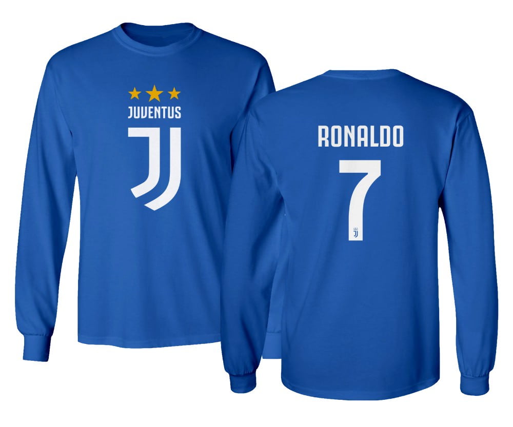 Soccer Shirt #7 Ronaldo CR7 Cristiano Juve Boys Girls Youth T-Shirt (Black,  Youth X-Large) 