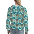 thumbnail image 7 of Lsque Turtles And Seahorses Pattern Casual Women's Hoodie,Hooded Sweatshirt with Kangaroo Pocket,Pullover Hoodie with Eye-catching Drawstrings-X-Large, 7 of 7