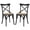 Black, variant on Elm Wood Walnut Dining Side Chair Modern 34.5"H x 39"W x 21"D Assembled