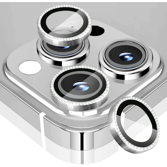 for iPhone 14 Pro and iPhone 14 Pro Max Camera Lens Protector Bling Diamond Aluminium Alloy Tempered Glass Case Friendly Camera Cover for iPhone 14 Pro Max 6.7\