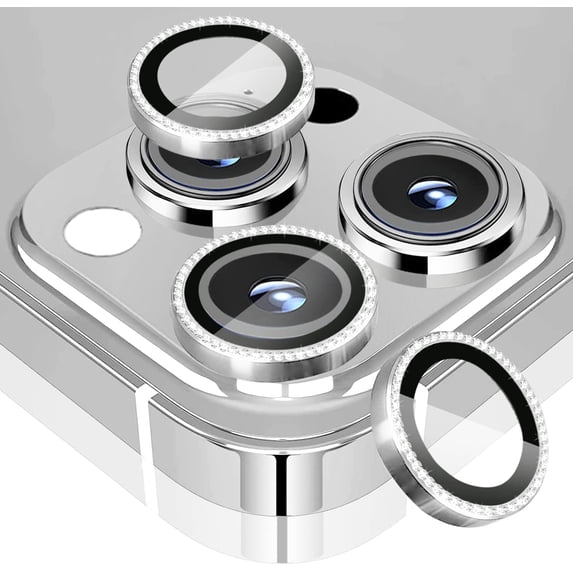 for iPhone 14 Pro and iPhone 14 Pro Max Camera Lens Protector Bling Diamond Aluminium Alloy Tempered Glass Case Friendly Camera Cover for iPhone 14 Pro Max 6.7\\