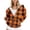 Orange, variant on Viikei Halloween Clearance Womens Halloween Costumes Women's Plaid Loose Fitting Long Sleeved Hoodie Sweater Top Long Jacket