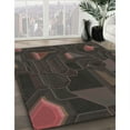 thumbnail image 3 of Ahgly Company Machine Washable Indoor Rectangle Transitional Midnight Gray Area Rugs, 5' x 8', 3 of 7