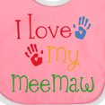 thumbnail image 4 of Inktastic I Love My Meemaw Girls Baby Bib, 4 of 4