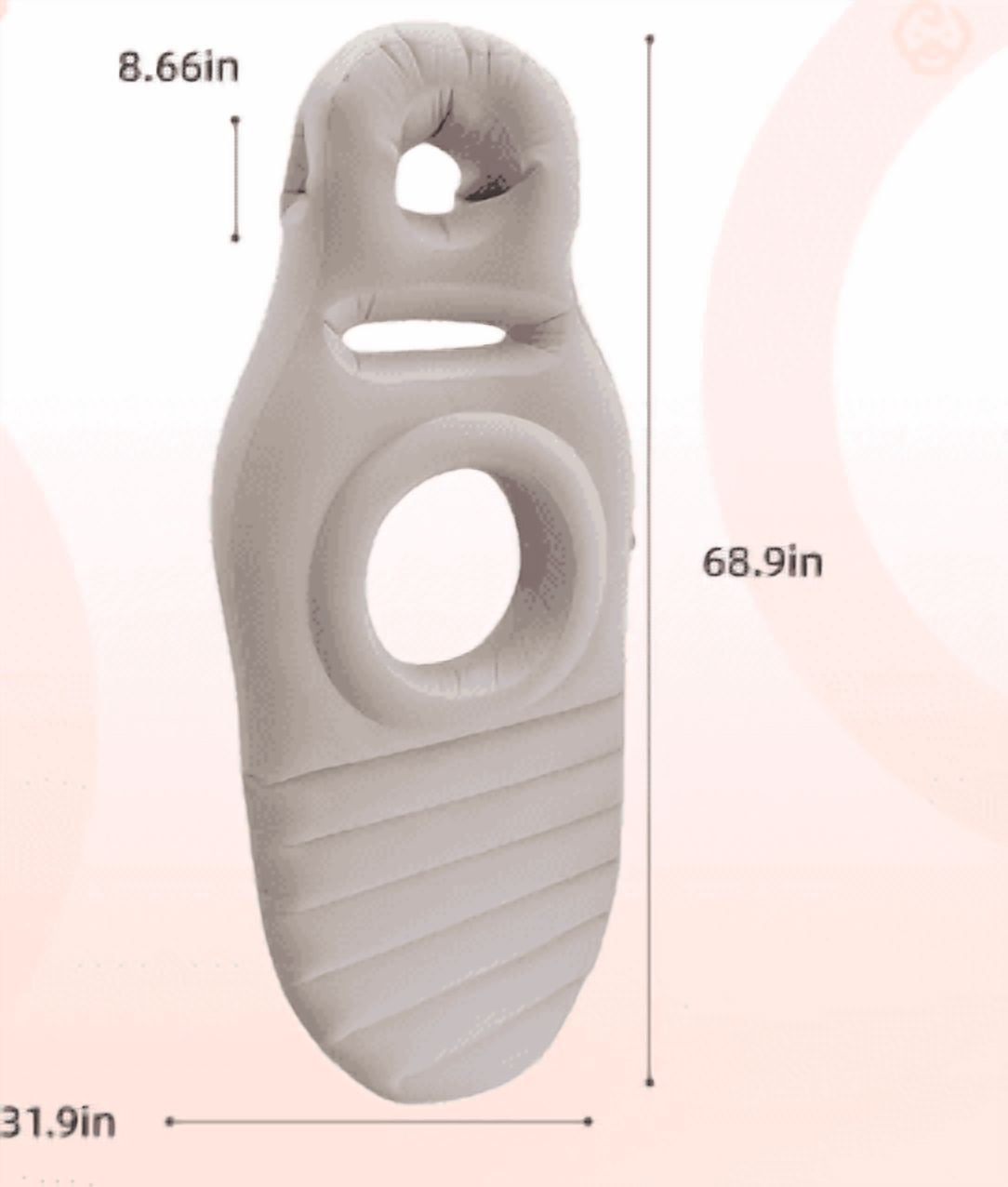 Inflatable Pregnancy Pillow, Pregnant Woman's Abdominal Hole Full Body Inflatable Bed Abdominal Mattress, Prone Pregnancy Pillow - Pregnant Woman's Swimming Pool Float