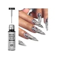 thumbnail image 1 of Metallic Silver Gel Nail Polish with Mirror Chrome Finish, UV LED Soak Off for French Manicure, 1 of 4