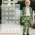 thumbnail image 7 of Xoenoiee Green Cow Print Boys Suit Outfit for Toddler Boy Wedding Guest Dress Clothes Kids Slim Fit Blazer Set Formal Wear, Set of 2, Size 5-6 Years, 7 of 7
