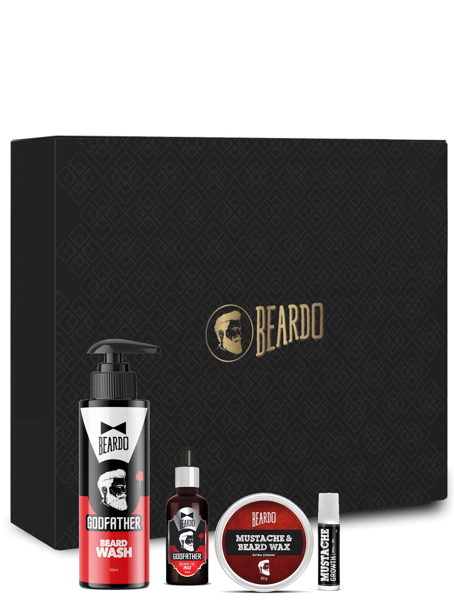 Beardo Ultimate Beard Care Combo with Gift Box (Godfather Wash