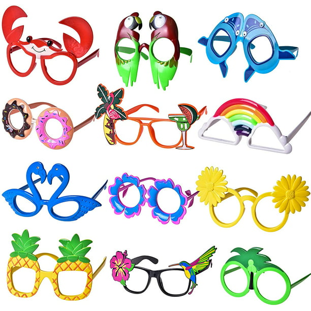 Perth Vedrørende Forbigående 12 PCs Luau Party Glasses, Hawaiian Funny Glasses for Summer Party  Supplies, Kids Party Favors F-546 - Walmart.com