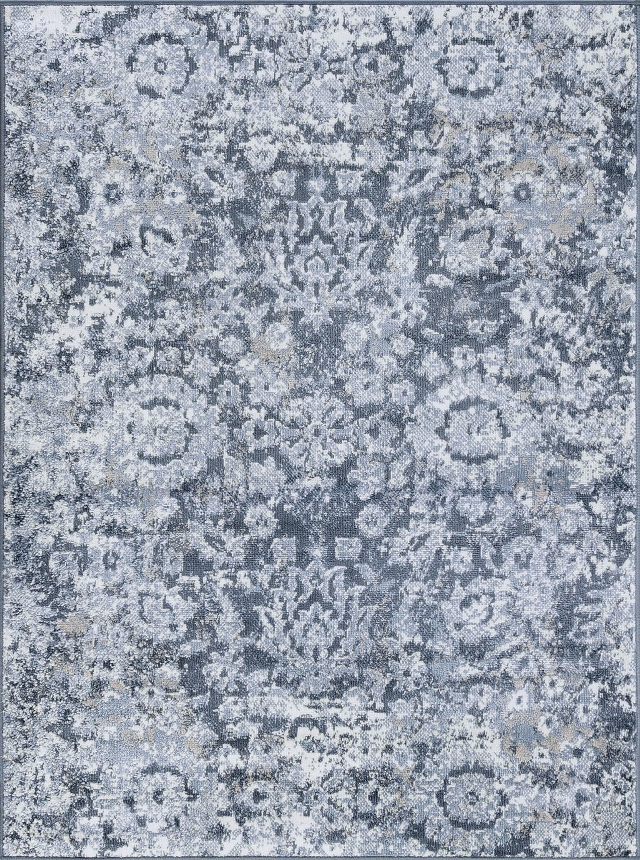 Bliss Rugs Persian Traditional Area Rug, Floral Indoor Rugs for Living Room, Dining Room, Bedroom | Blue, 4' x 6' (4'x5'3'')