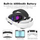 thumbnail image 2 of Correa para casco de realidad virtual con batería integrada de 6000 mAh. Sistema ergonómico ajustable. Durabilidad reforzada. Compatible con el casco de realidad virtual Meta Quest 3/3S, 2 of 7
