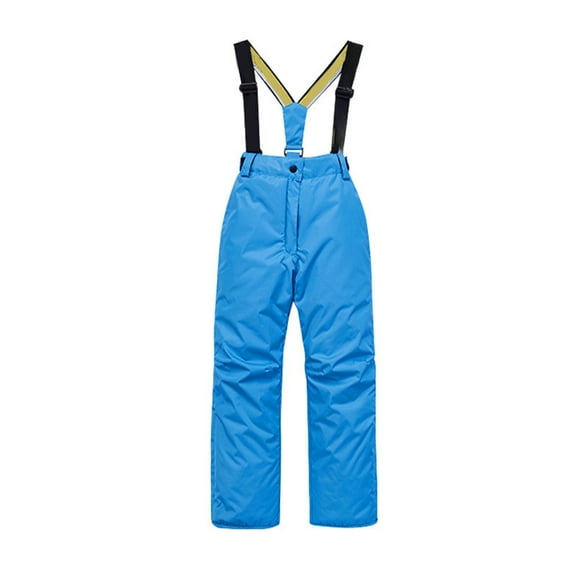 Mercatoo Boys Girls Ski Bib 𝐒no𝐰 Pants Kids Straight Elastic Waist 𝐖aterproof Windproof Thick Solid Overalls Adjustable Strap