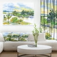 thumbnail image 1 of Aquarelle Forêt d'Automne et Lac - Impression sur Toile Paysage, 1 of 3