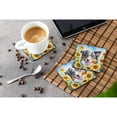 thumbnail image 3 of Australian Shepherd in Sunflowers Foam Coasters 3.5 in x 3.5 in, 3 of 5