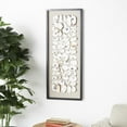 thumbnail image 2 of DecMode Cream Shell Handmade Abstract Shell Wall Decor with Beige Linen Backing and Black Frame, 2 of 10