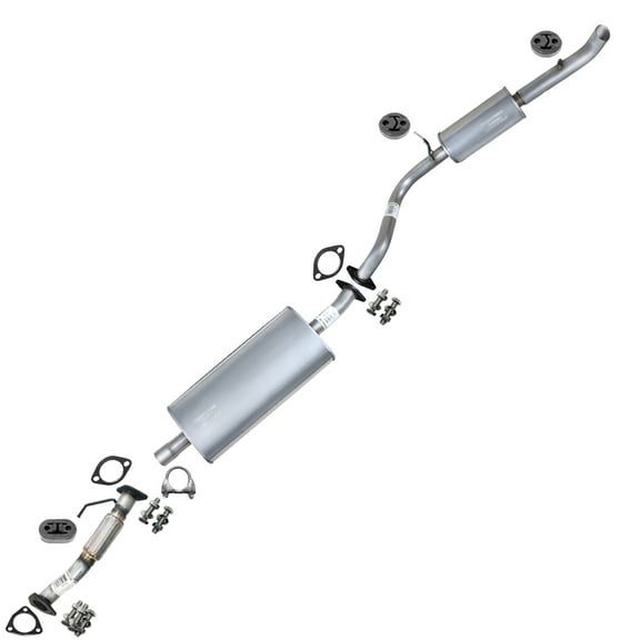 Stainless Steel Exhaust Front Pipe, Muffler & Resonator Fits 2005-2008 Ford Escape, Mazda Tribute & Mercury Mariner 2.3L – Direct Fit