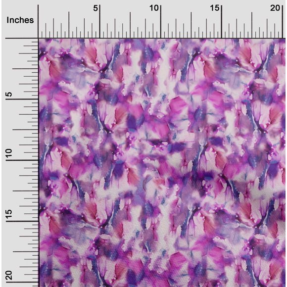 oneOone Georgette Viscose Fabric Texture Watercolor Fabric Prints By Yard 42 Inch Wide
