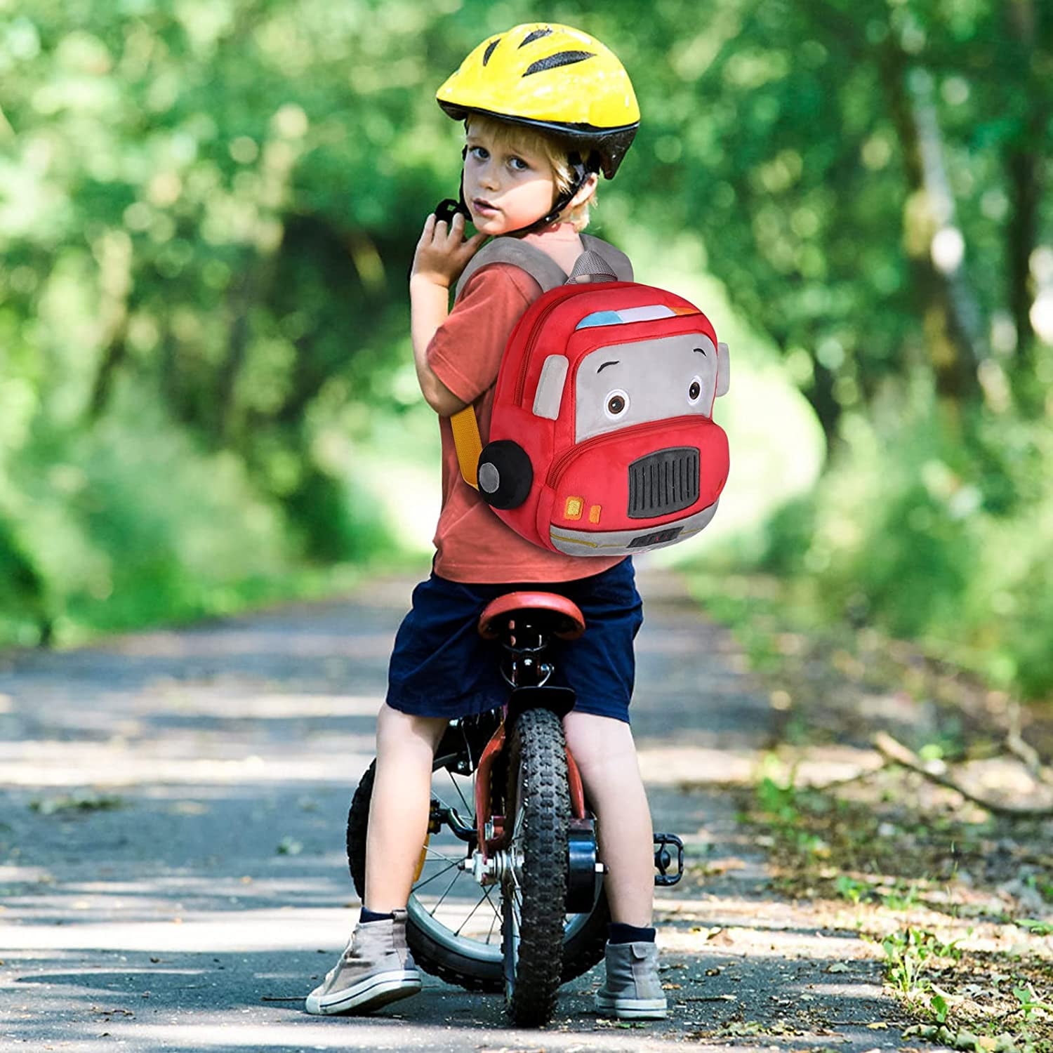 Mochila para camion de bomberos mochila para ninos bolsa para panales bolso cambiador coche pequeno escuela de dibujos animados para bebes ninas y ninos de 1 a 3 anos JM MX 0136025FYD